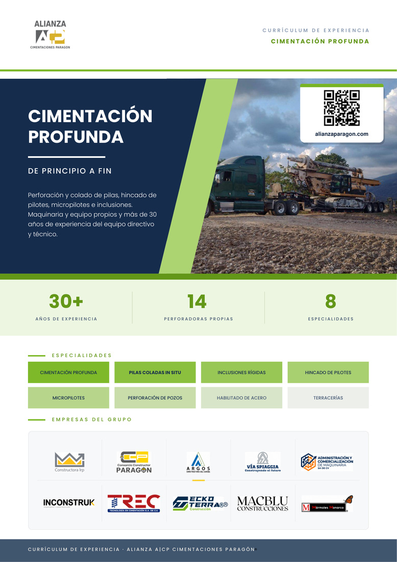 Portada del currículum de cimentaciones